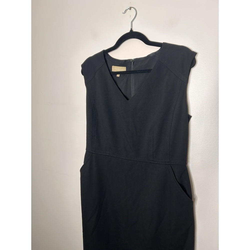 Talbots  Womens Black Pockets Sleeveless Knee Length Casual Office Dress Size 10 - Picture 4 of 10